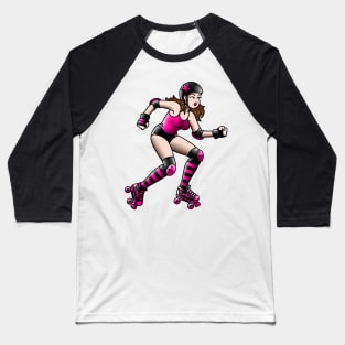 Roller Derby Jammer Baseball T-Shirt